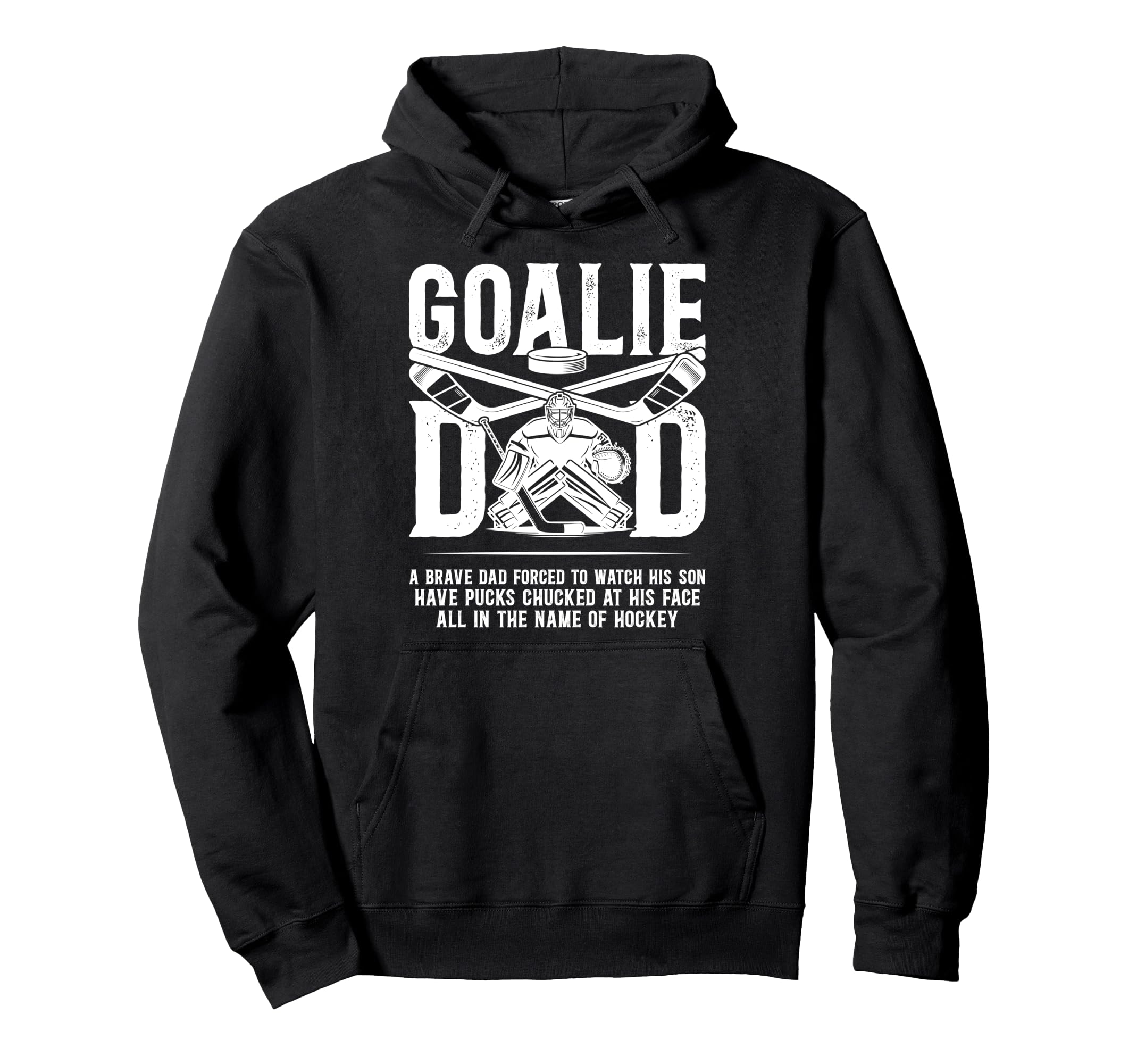 Hockey Goalie Dad Hockey Keeper Dad Hoodie - Minimalist Print Unisex