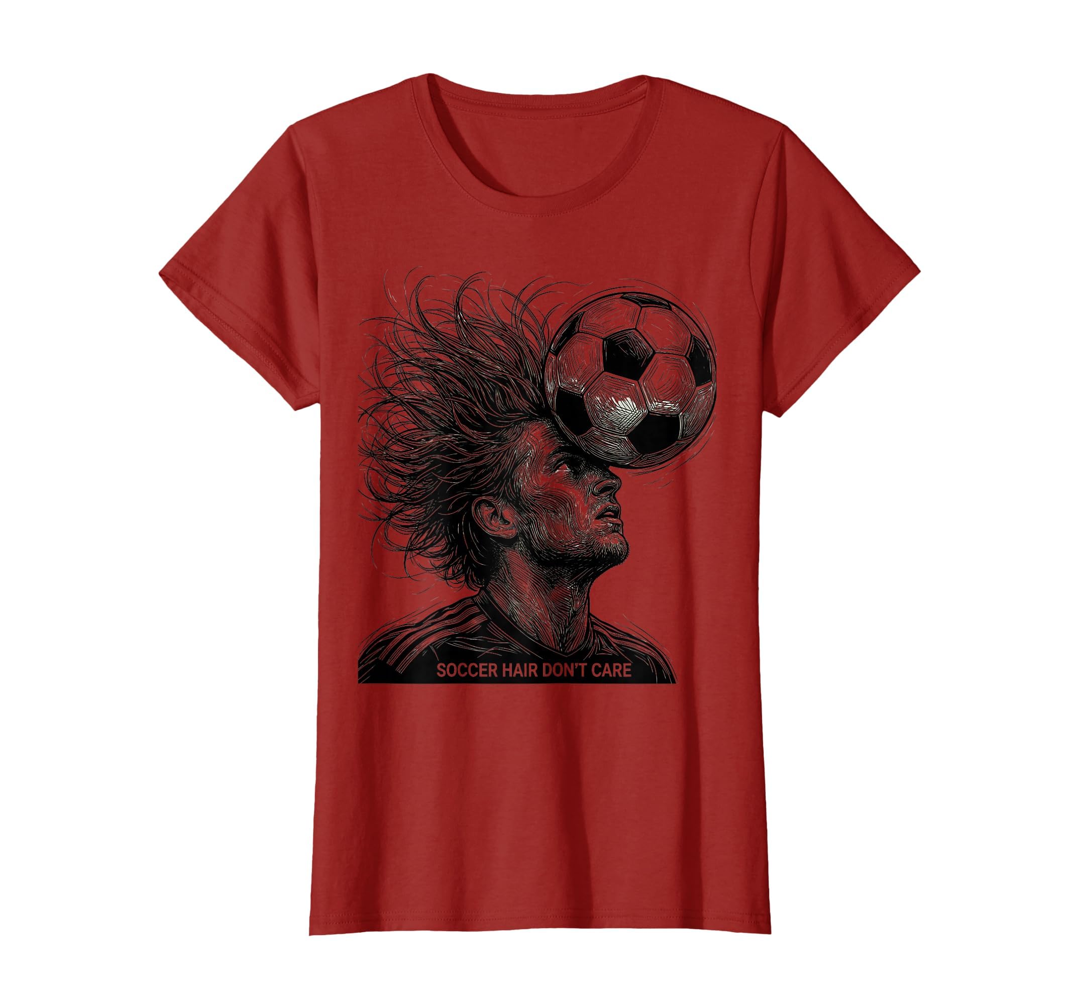 Soccer Hair Dont Care Funny Soccer T-Shirt - Streetwear Style Men Women