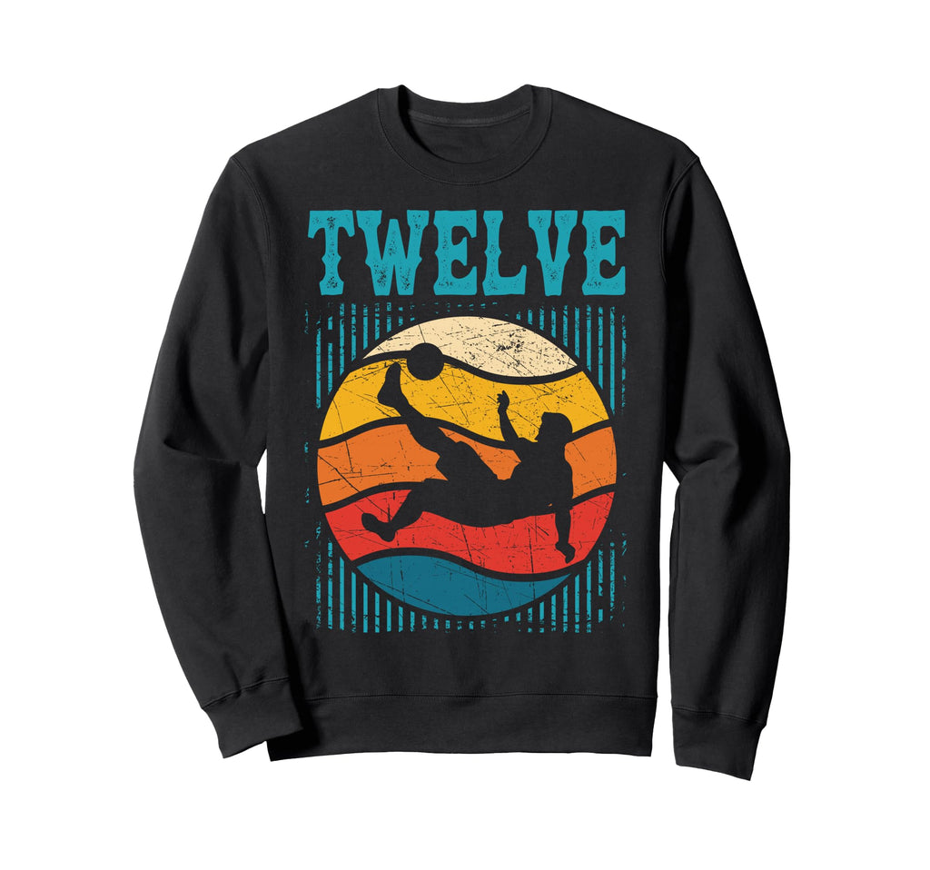 12Th Birthday Soccer 12 Years Old Sweatshirt - Minimalist Print Men Women