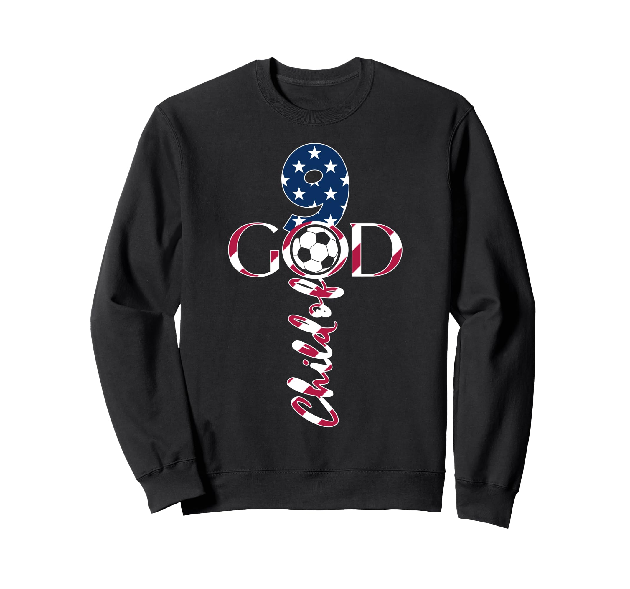 Jesus 9 Years Child God Soccer 9Th Sweatshirt - Custom Art Print Unisex