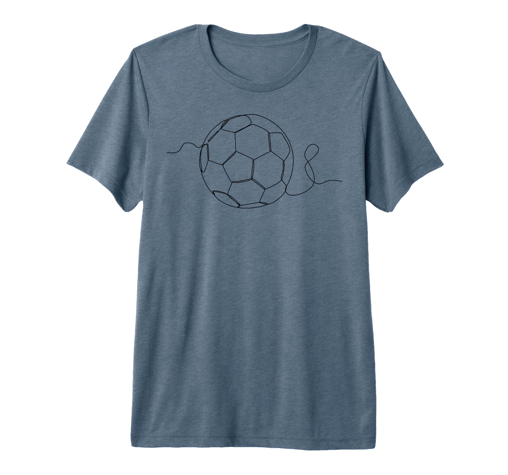 One Line Art Minimalist Soccer Coach T-Shirt - Unique Graphic Unisex