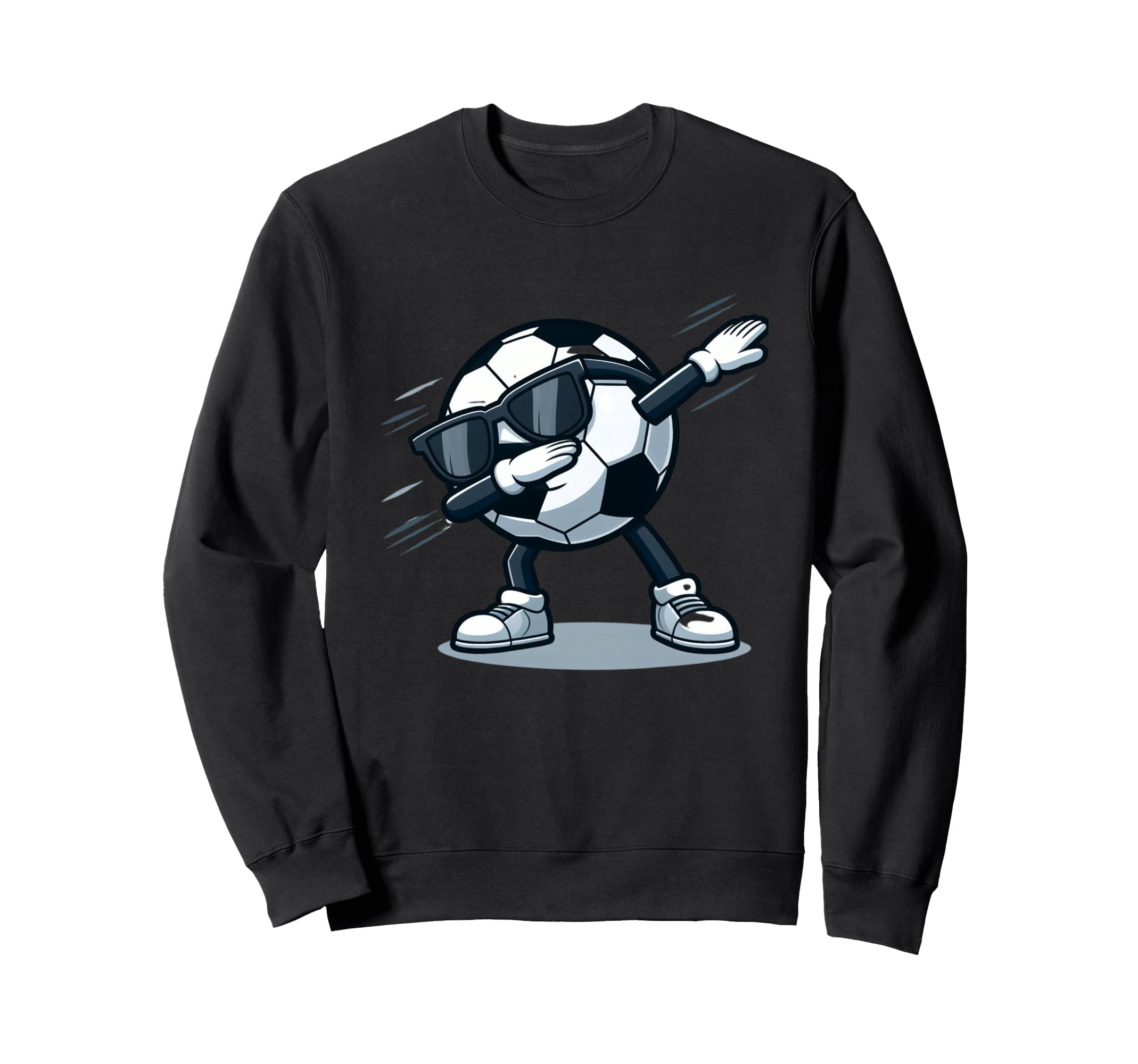 Dabbing Soccer Ball Funny Sports Sweatshirt - Fun Novelty Design Unisex