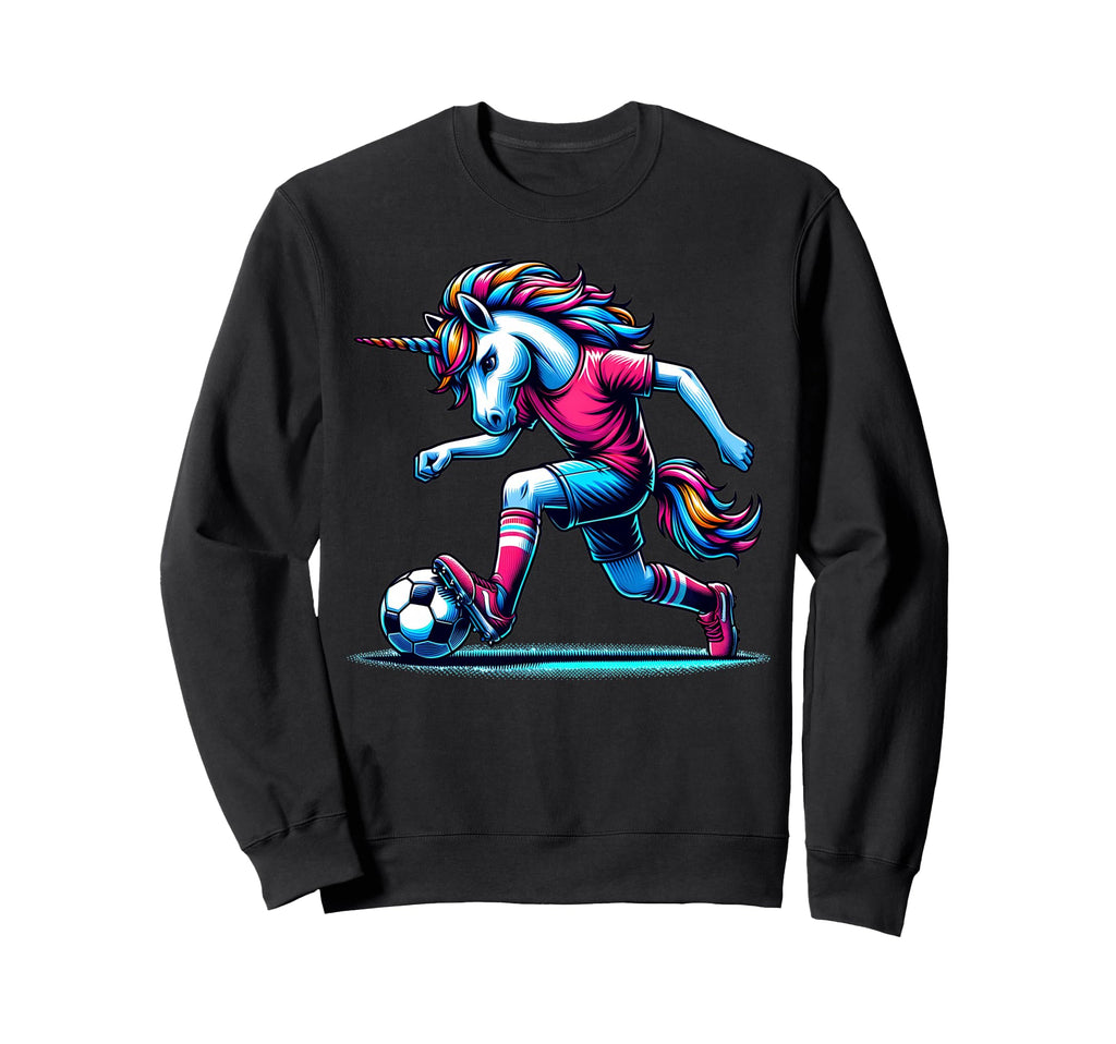 Footballer Unicorn Fans Soccer Sweatshirt - Casual Everyday Wear Unisex