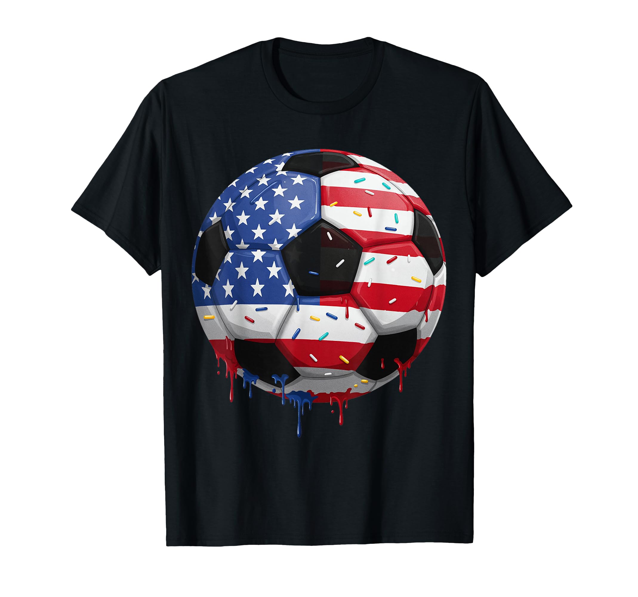 Patriotic Soccer Ball Sports Fans T-Shirt - Aesthetic Graphic for Adults