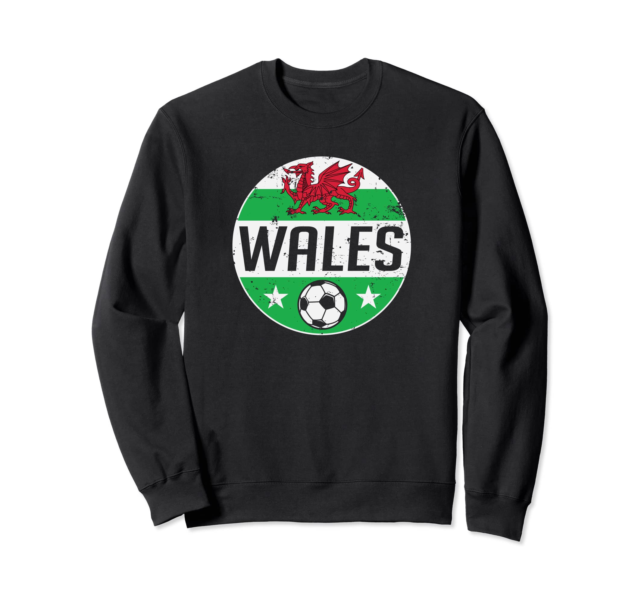 Wales Flag Soccer Welsh Team Sweatshirt - Fun Novelty Design for Adults