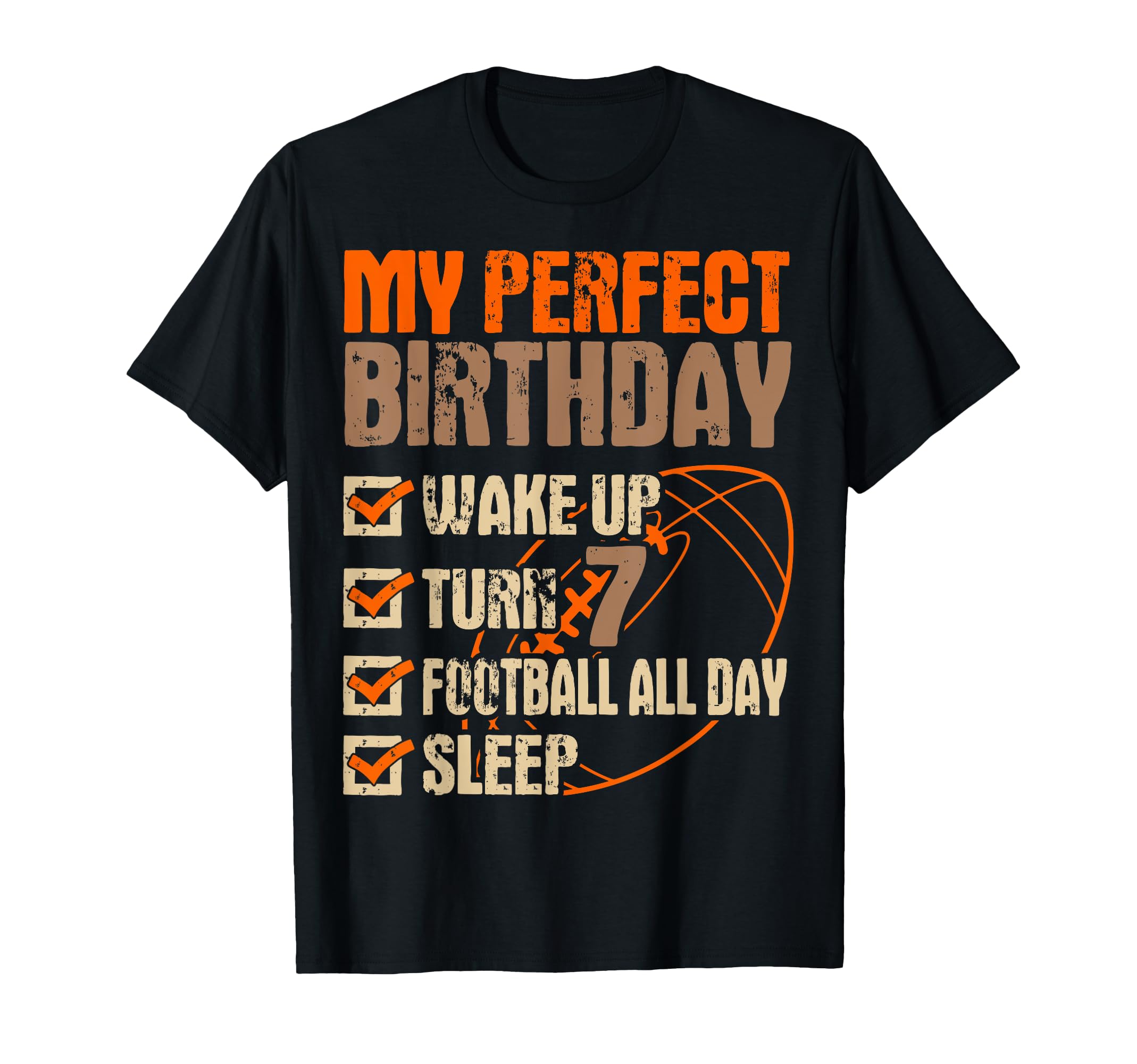 Football 7Th Birthday Player T-Shirt - Unique Graphic for Adults