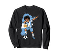 Argentina Soccer Dab Flag Football Sweatshirt - Aesthetic Graphic Men Women