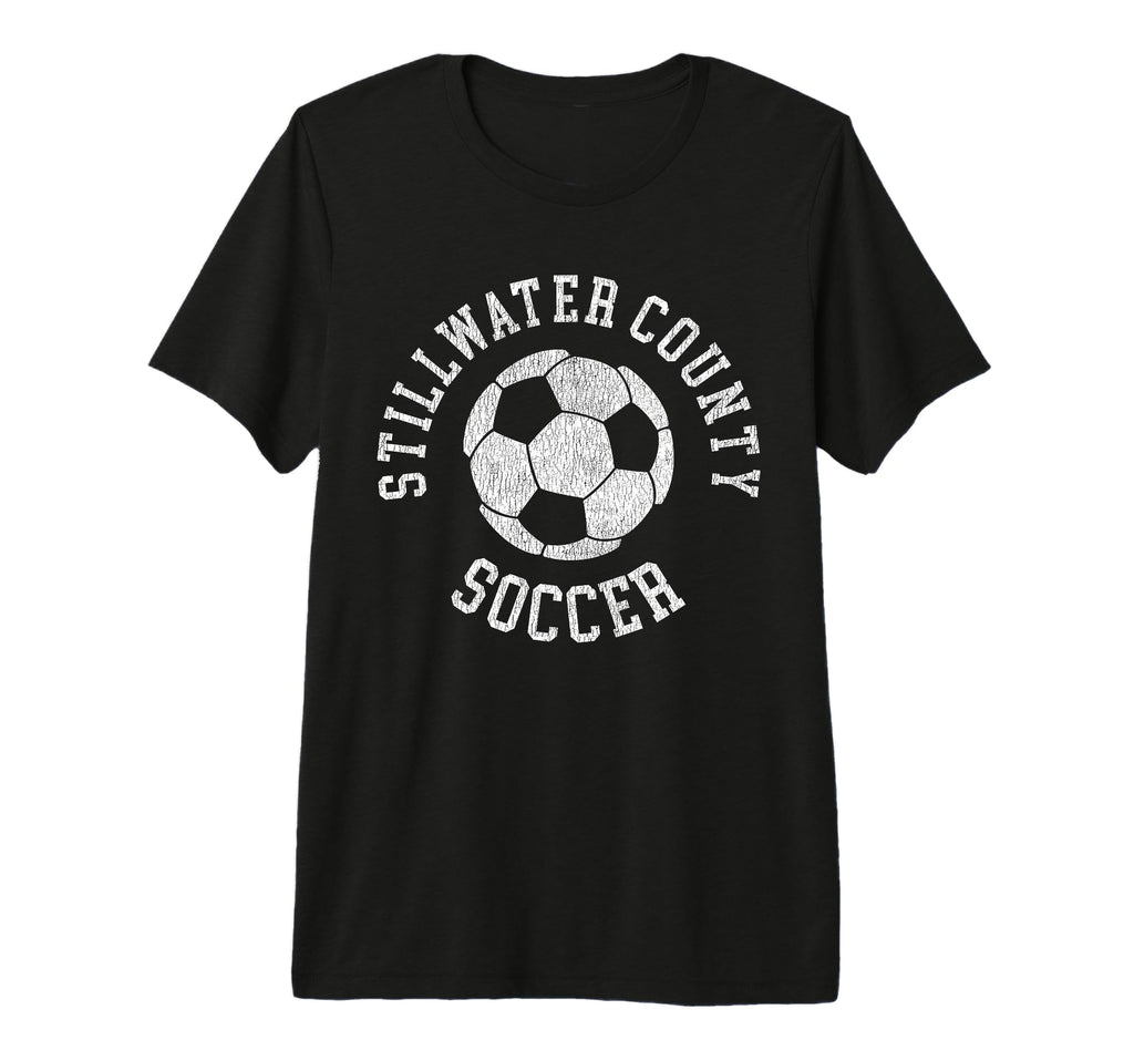 Stillwater County Soccer Distressed 90S T-Shirt - Minimalist Print Unisex