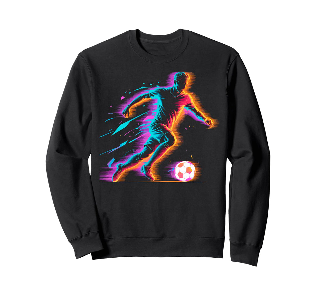 Colorful Funny Soccer Player Fan Sweatshirt - Streetwear Style Men Women