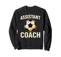 Assistant Soccer Coach Distressed Ball Sweatshirt - Minimalist Print Unisex