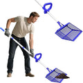 Chicken Poop Scooper Rake 2-in-1, Metal Shovel Head Chicken Coop Accessories, Adjustable 304 Stainless Steel Handle, Litter Scooper Sand Sifting for Chicken Coops Small Farm Animals(36" to 62")