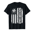 Soccer Dad American Flag Distressed T-Shirt - Fun Novelty Design Men Women