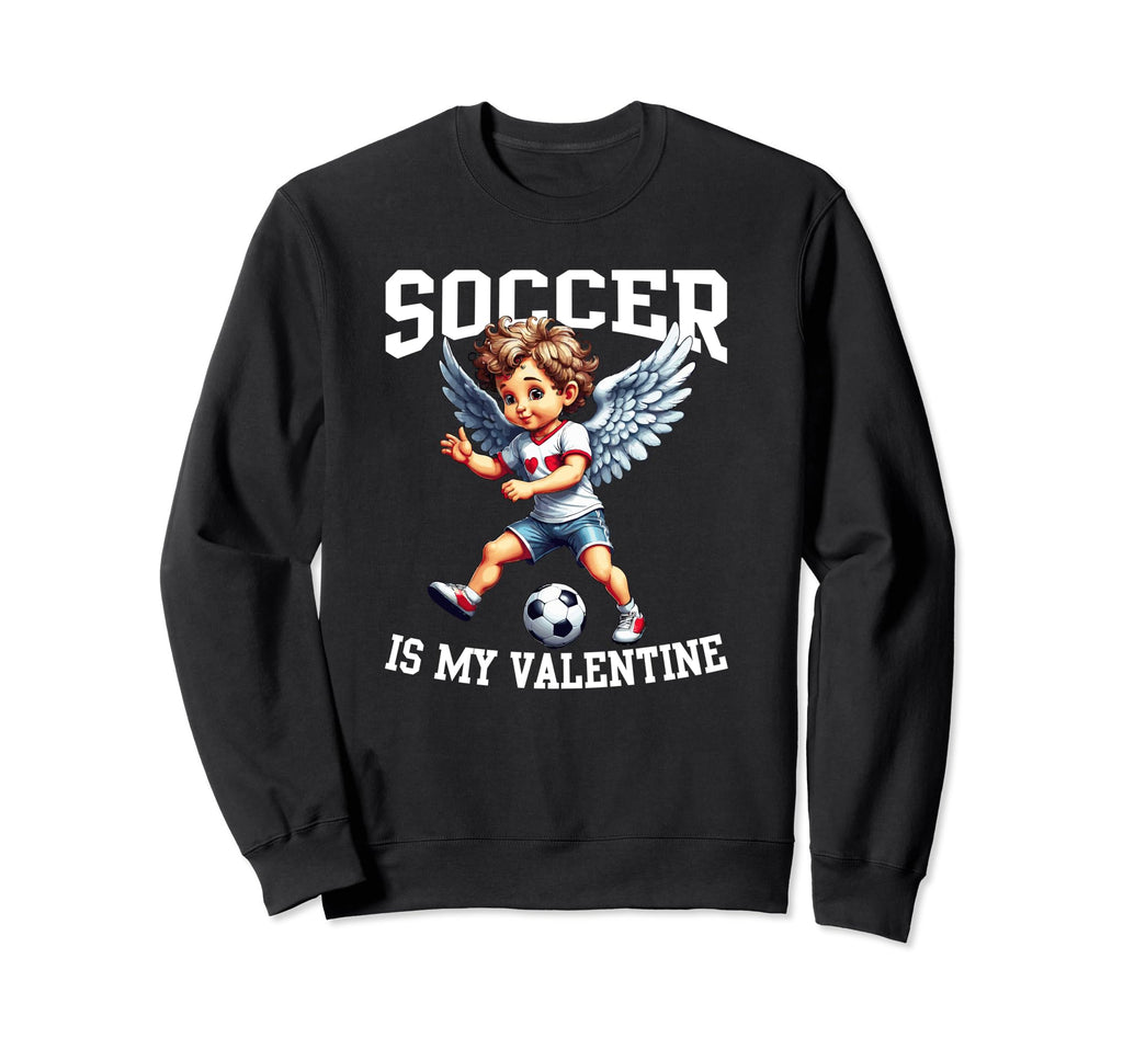 Valentines Day Soccer Football Lover Sweatshirt - Unique Graphic Unisex