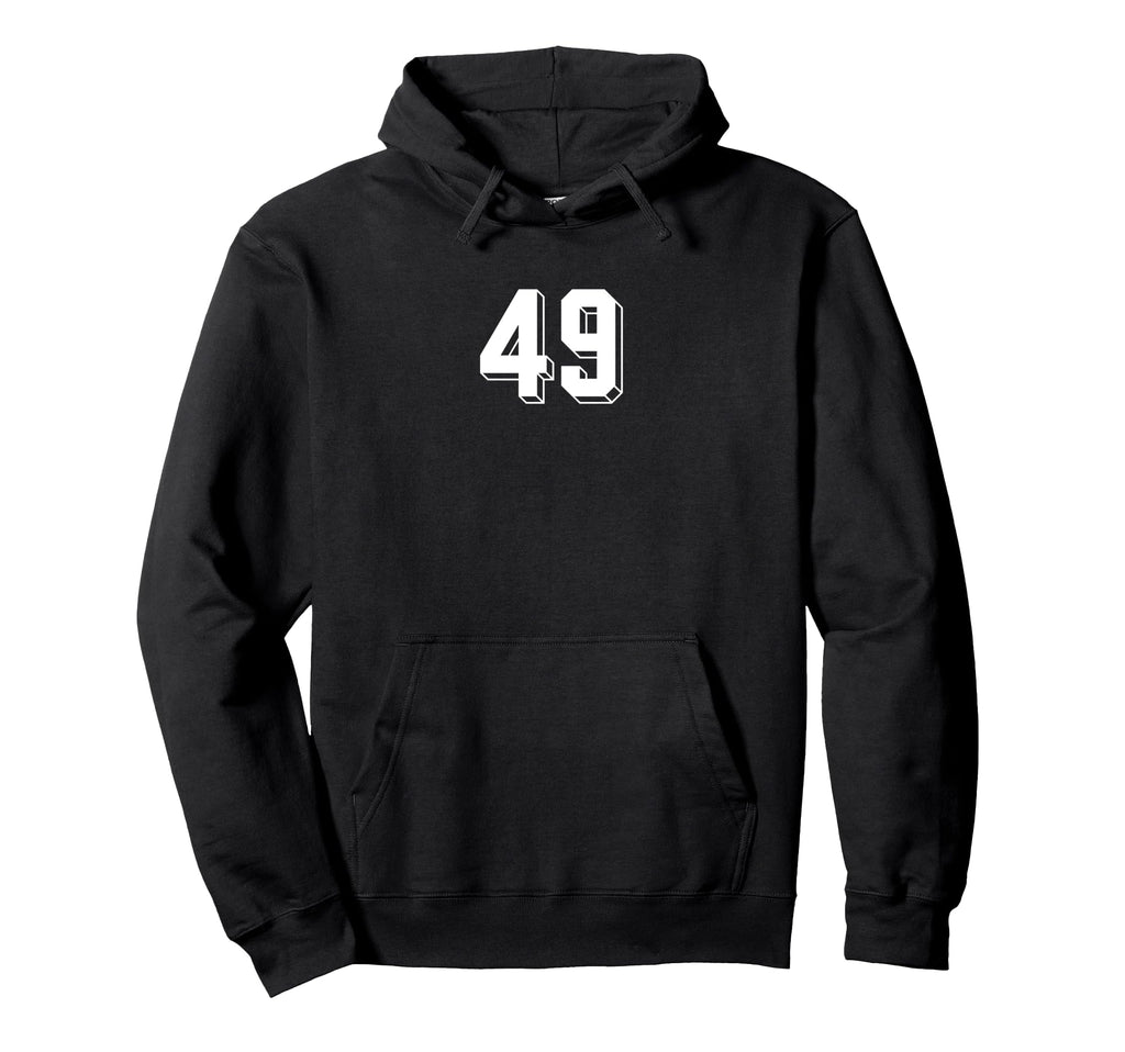 Number 49 80S 90S Soccer Team Jersey Hoodie - Minimalist Print Men Women