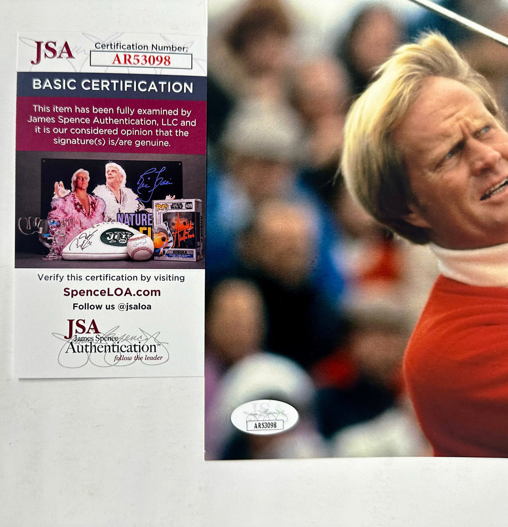 Jack Nicklaus The Golden Bear Signed PGA Golf Legend 8x10 Photo With JSA COA