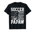 Soccer Papaw Usa American Flag T-Shirt - Graphic Print Unisex