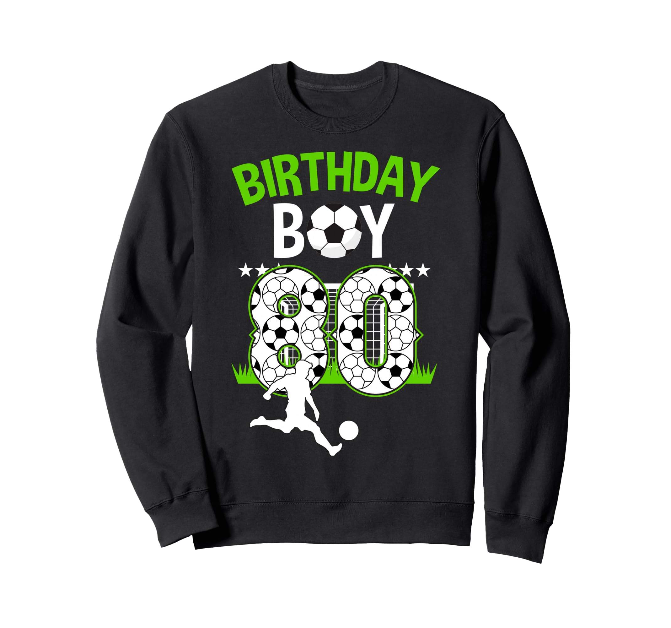 Birthday Soccer 80 Year Old Who Loves Sweatshirt - Unique Graphic Unisex