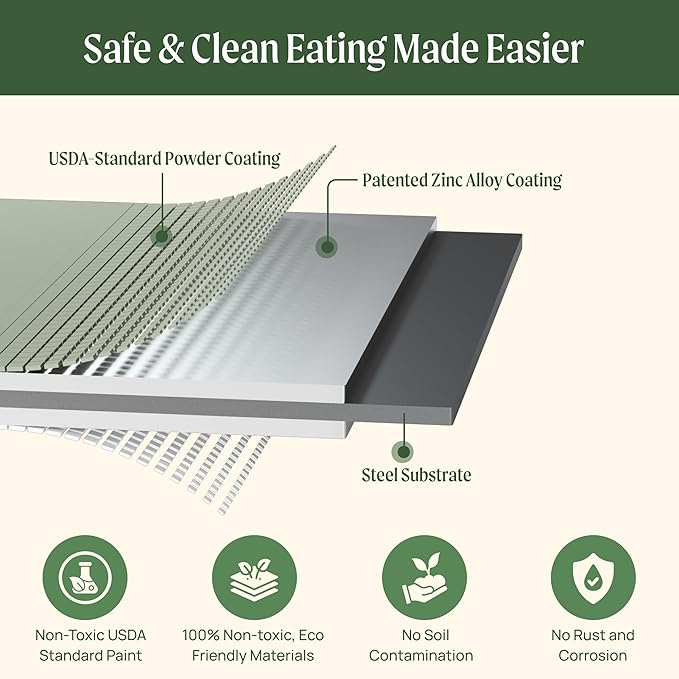 Vego garden Raised Garden Bed Kit, 17" Tall 10 in 1 Modular Raised Garden Beds Kit, Metal Planter Box for Vegetables, Flowers, Herbs, Modern Gray