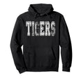 Tigers Mascot Distressed School Sports Hoodie - Fun Novelty Design Unisex