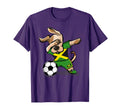 Dabbing Dog Jamaica Soccer Jamaican T-Shirt - Unique Graphic for Adults