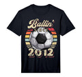 Ballin Since 2012 10Th Soccer Birthday T-Shirt - Unique Graphic Men Women