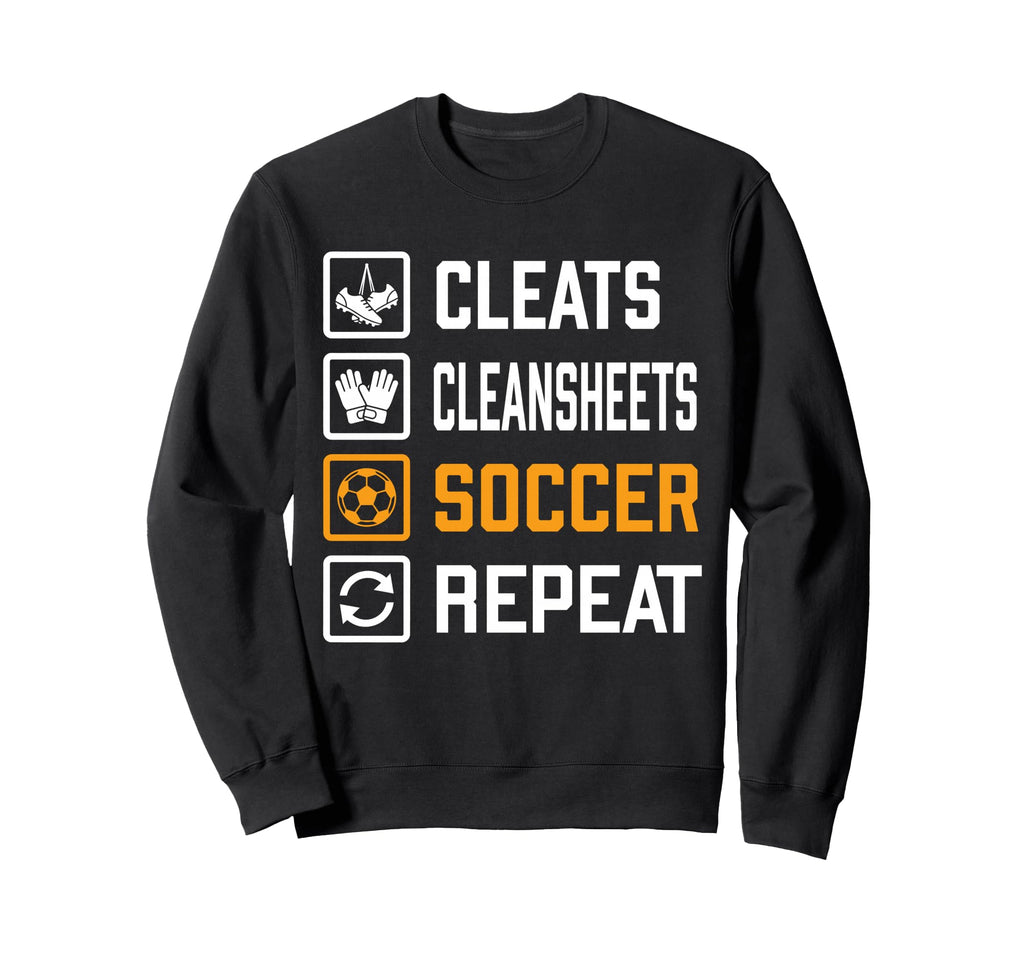 Cleats Cleansheets Soccer Repeat Sweatshirt - Custom Art Print Unisex