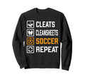 Cleats Cleansheets Soccer Repeat Sweatshirt - Custom Art Print Unisex