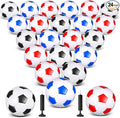 Jenaai 24 Pcs Operation Christmas Deflated Soccer Balls with Pump Bulk Official Size Soccer Ball for Teen Adult Kid Indoor Outdoor Outside Sport Training Party Gift Christian Charity Donation
