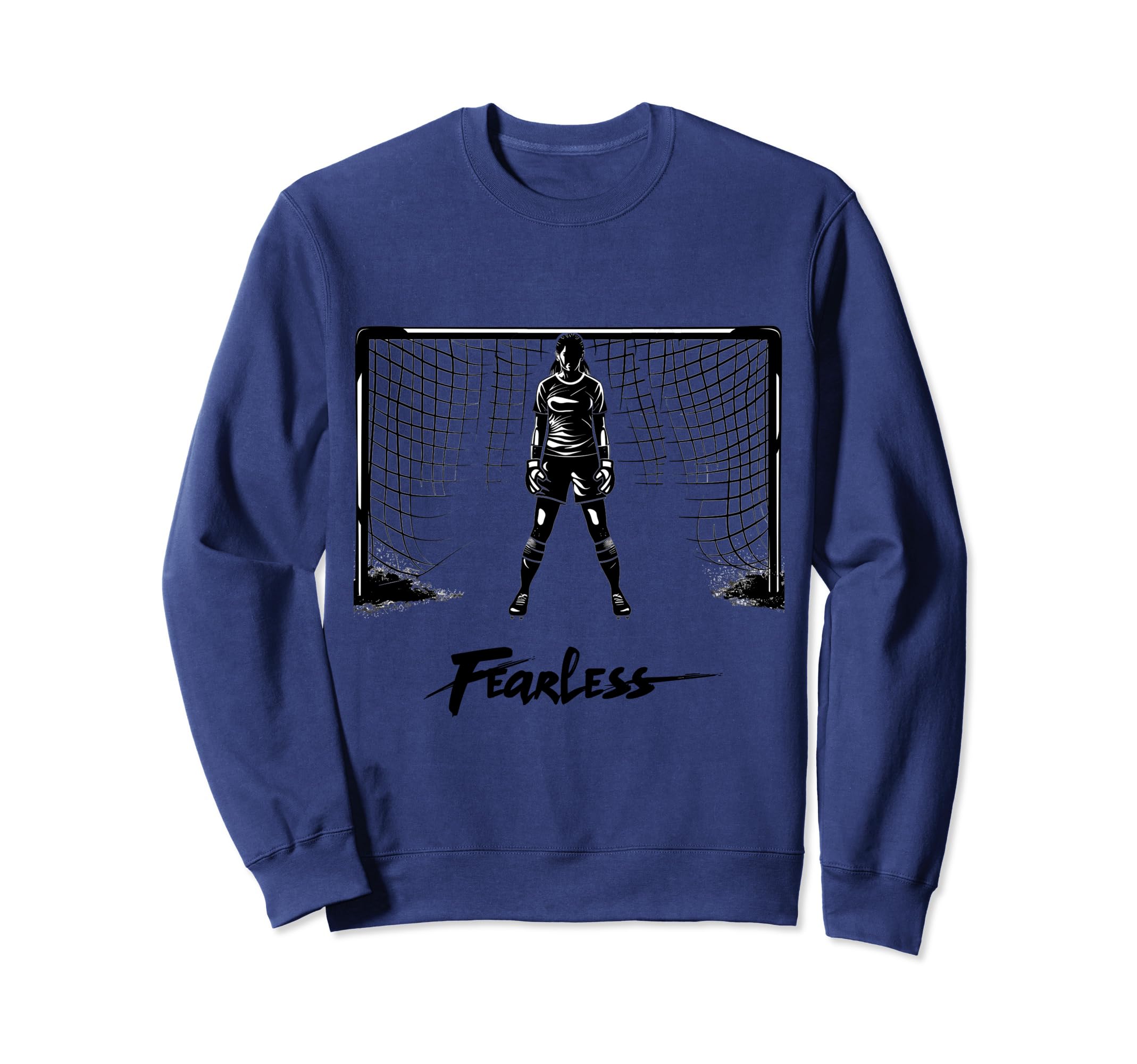 Fearless Goalkeeper Fear Keeper Sweatshirt - Minimalist Print for Adults