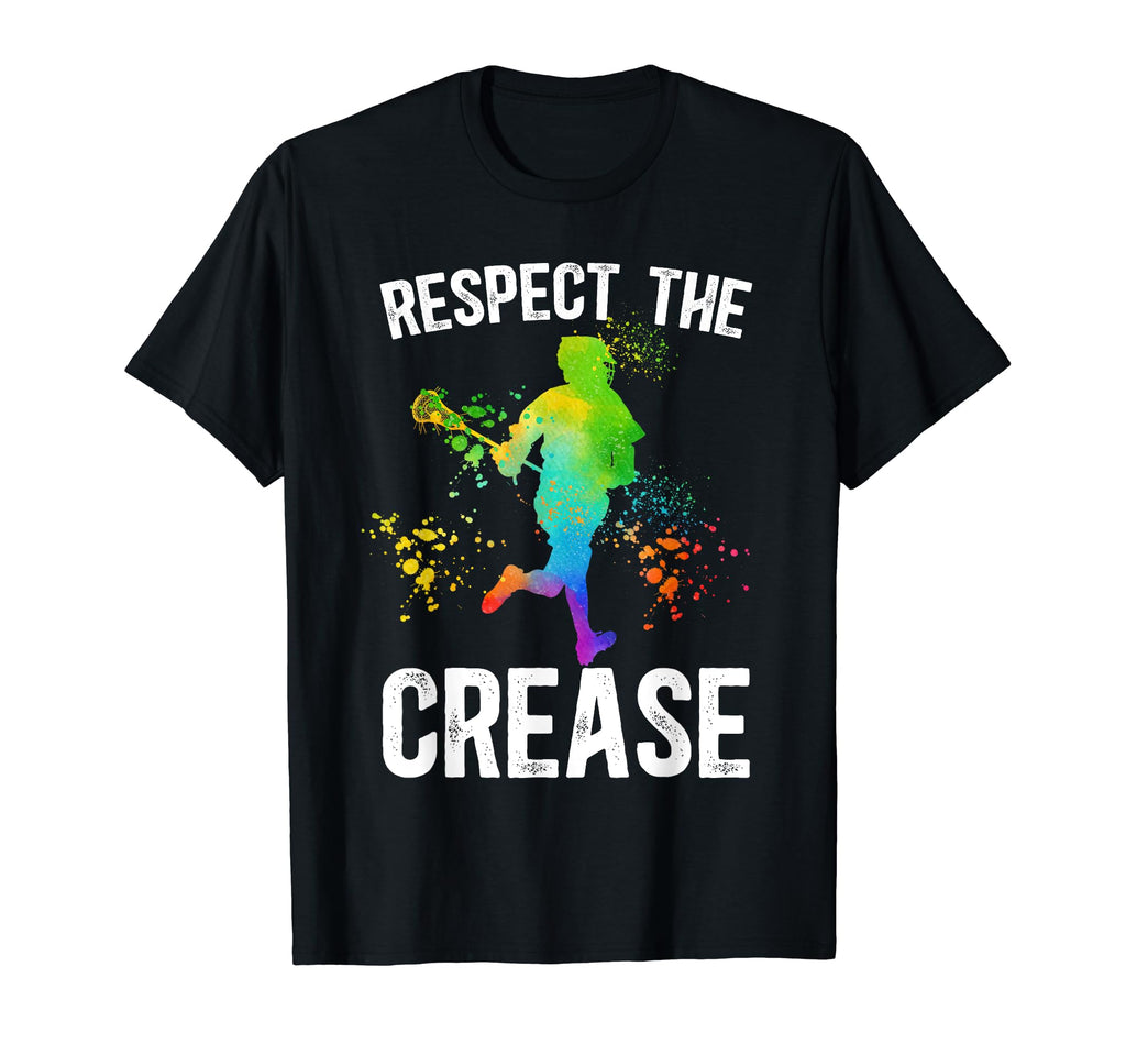 Respect Crease Lacrosse Goalkeeper T-Shirt - Fun Novelty Design Men Women