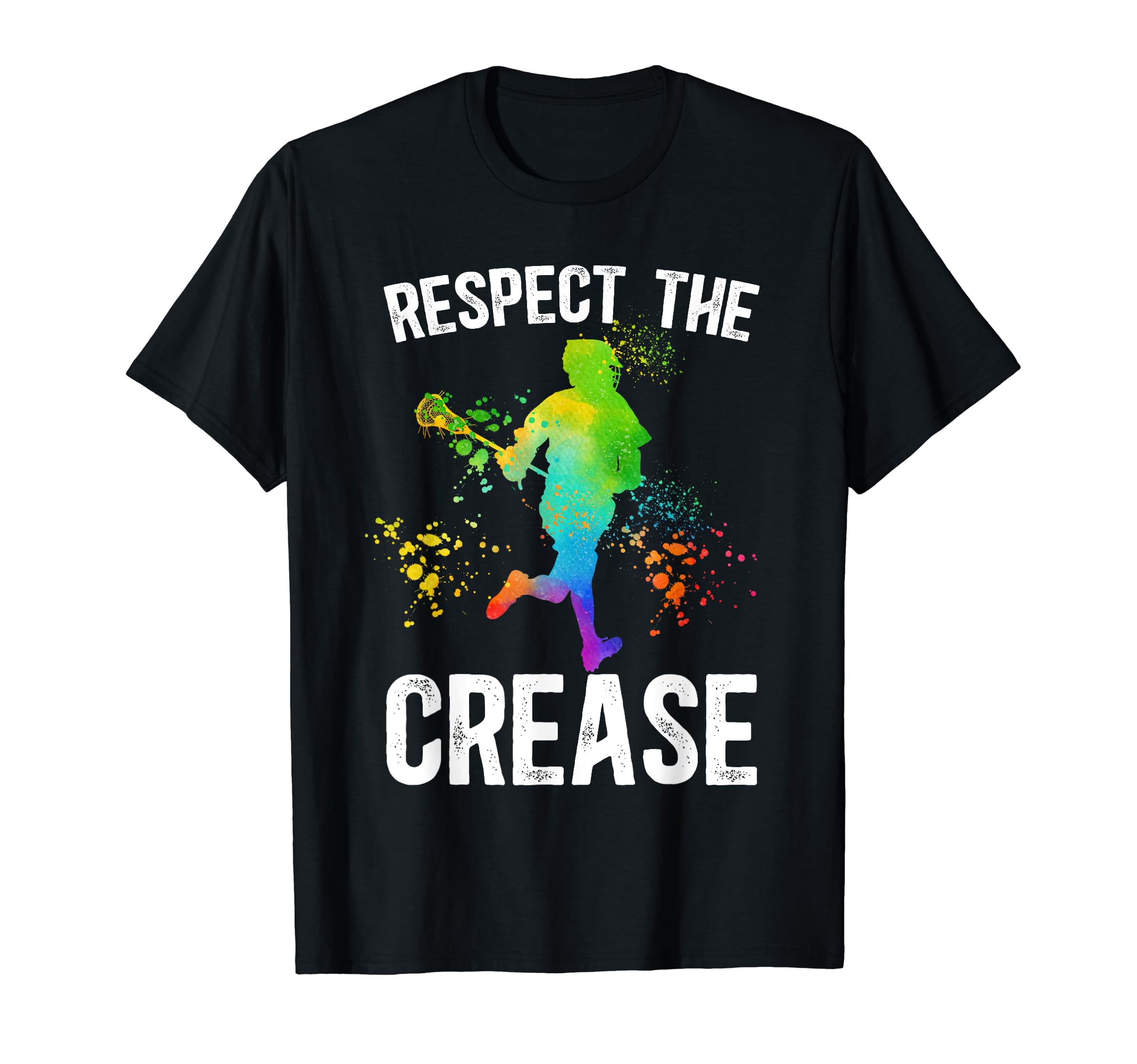 Respect Crease Lacrosse Goalkeeper T-Shirt - Fun Novelty Design Men Women