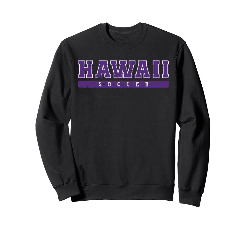 Hawaii Soccer Purple Text Sweatshirt - Streetwear Style Unisex