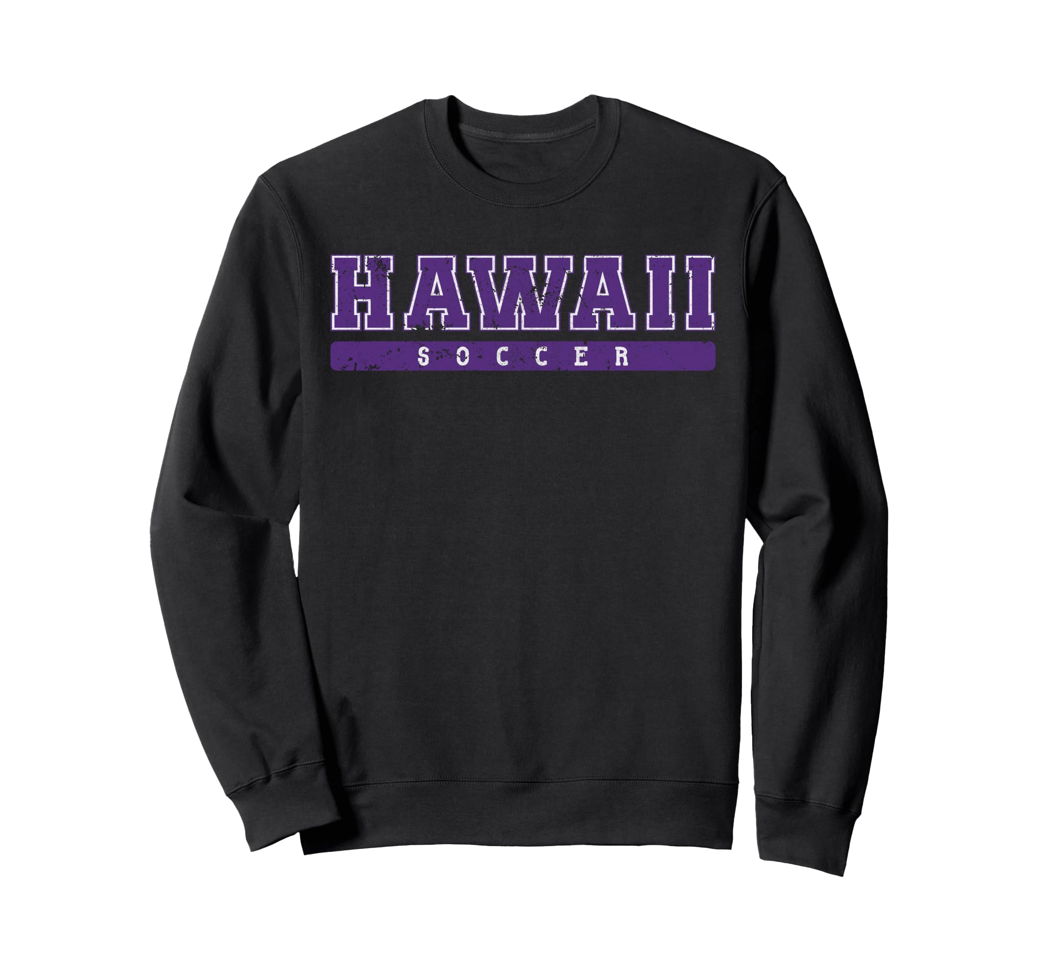 Hawaii Soccer Purple Text Sweatshirt - Streetwear Style Unisex