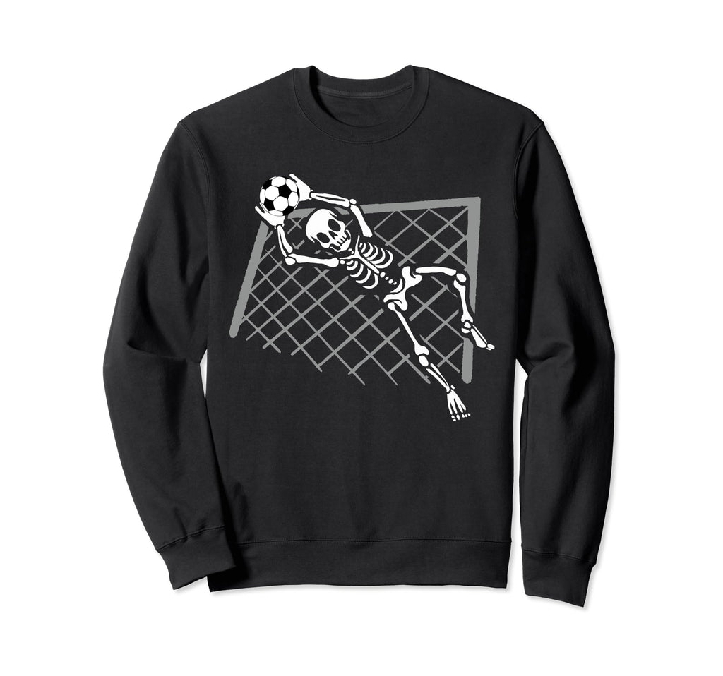 Skeleton Goalkeeper Soccer Goalie Sweatshirt - Custom Art Print Men Women