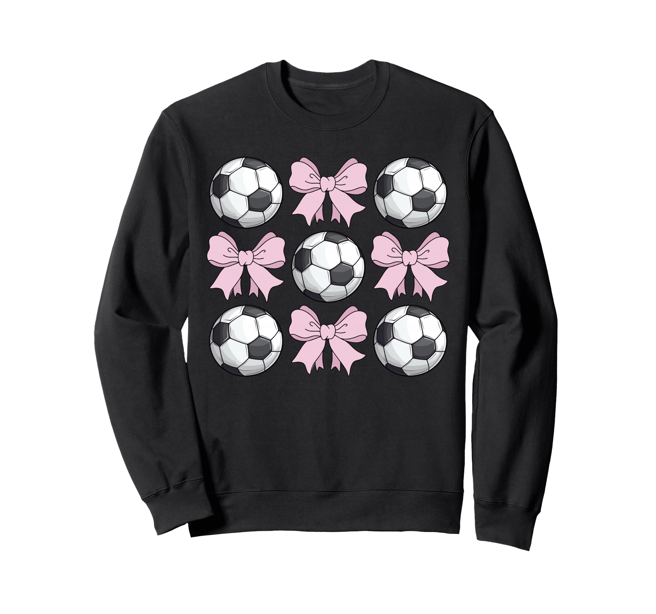 Soccer Coquette Bow Soccer Sweatshirt - Aesthetic Graphic for Adults