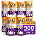 Lint Roller Refills 10 Pack of 900 Sheets / 10 Refills Rollers Only, Extra Sticky Roller for Pet Hair, Lint Remover Dog Hair Cat, Fuzz, Animal Fur, Stick Lint Removal Roller Clothes