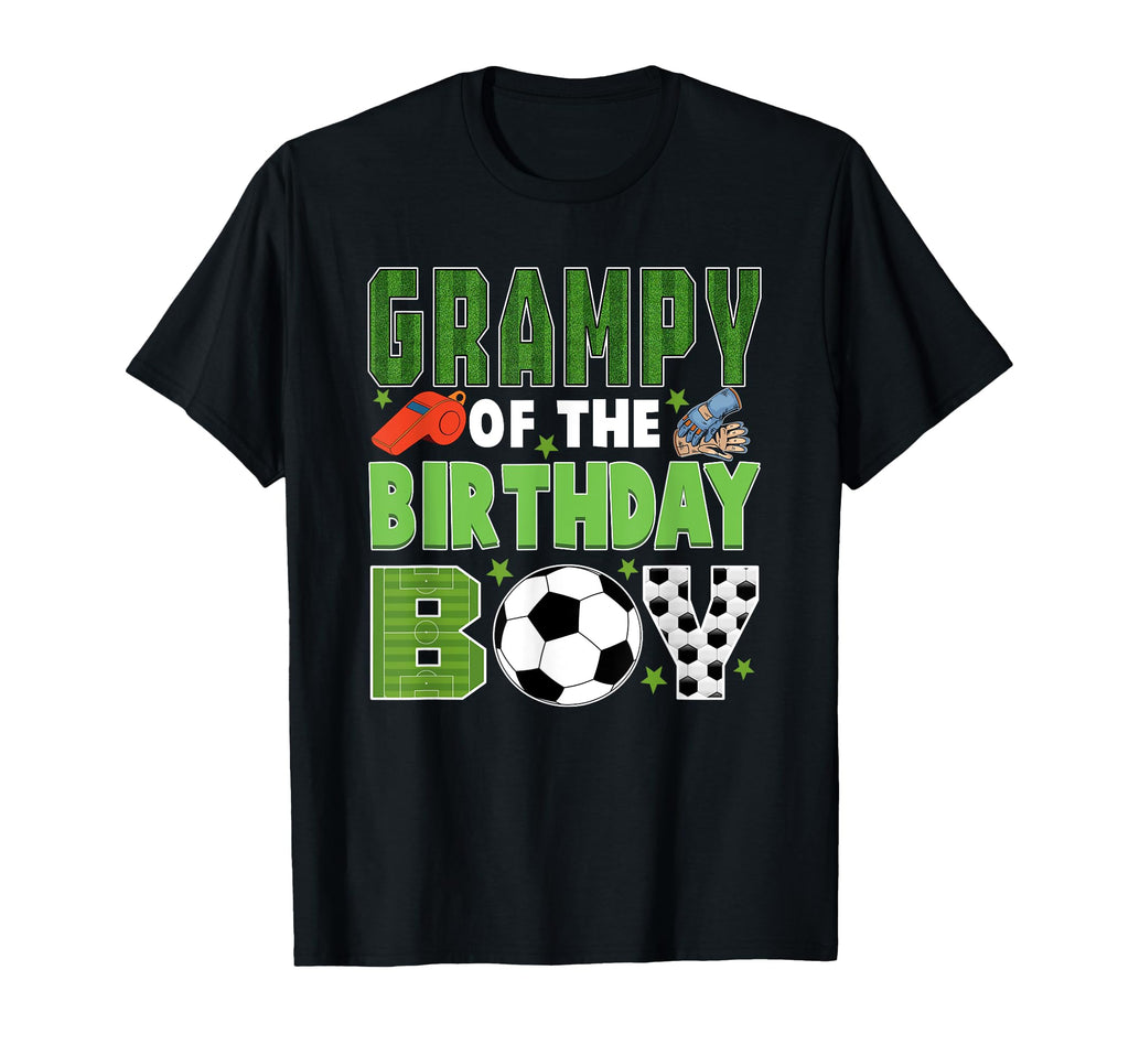 Grampy Birthday Soccer Group Family T-Shirt - Graphic Print for Adults