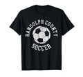Randolph County Soccer Distressed 90S T-Shirt - Minimalist Print for Adults