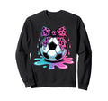 Dripping Soccer Coquette Bow Leopard Sweatshirt - Novelty Apparel Unisex