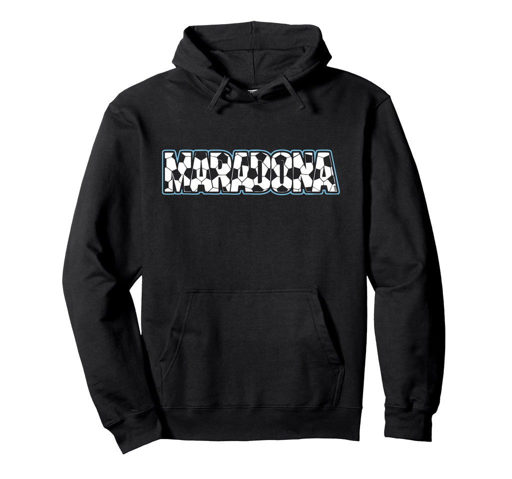 Diego Maradona Football Pattern Soccer Hoodie - Unique Graphic Unisex