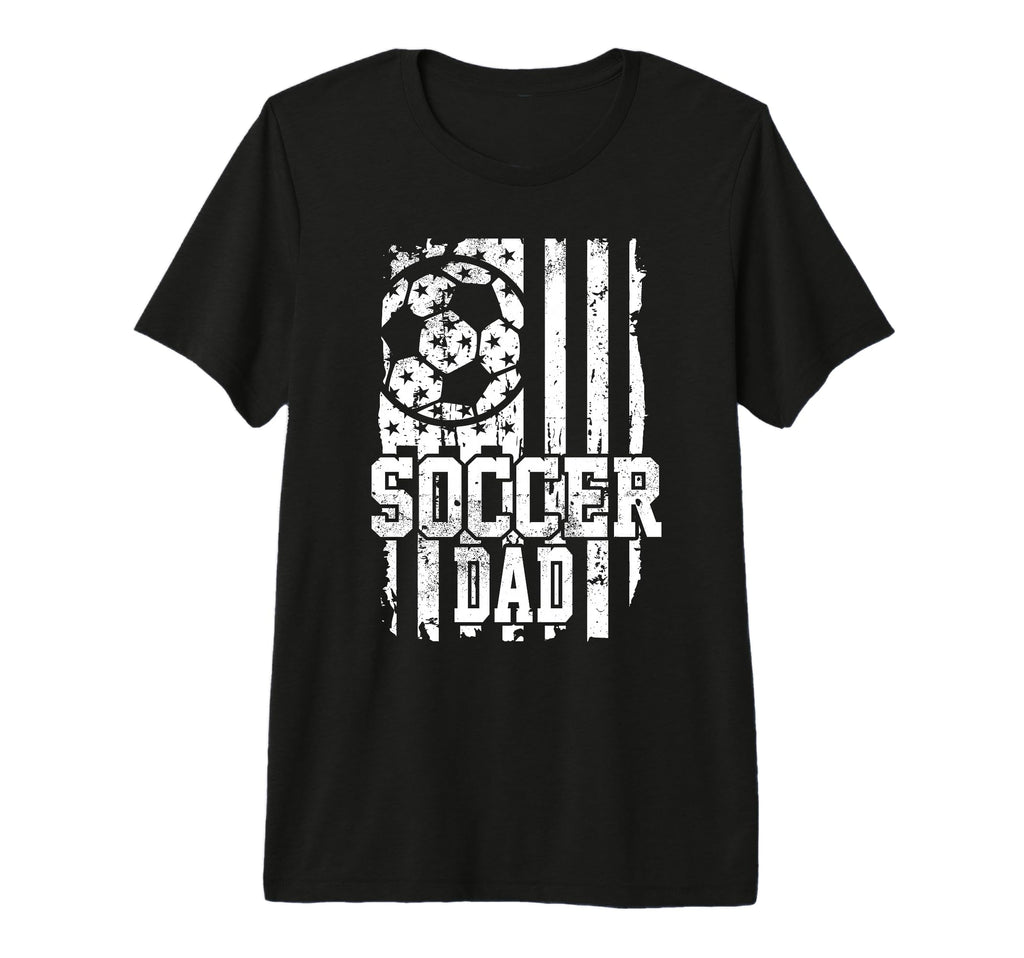 Usa Flag Soccer Dad Soccer Game Day T-Shirt - Trendy Graphic Men Women