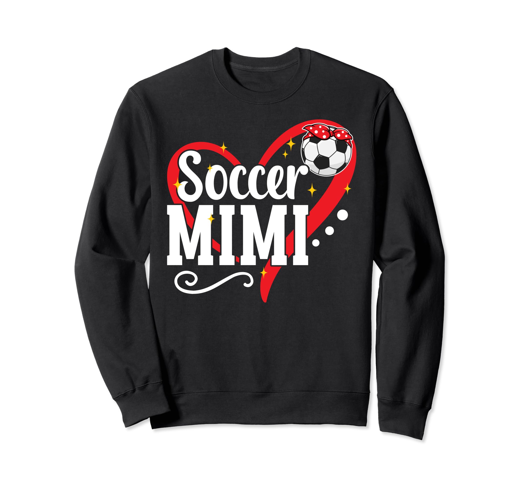 Soccer Mimi Heart Grandma Mimi Sweatshirt - Aesthetic Graphic for Adults