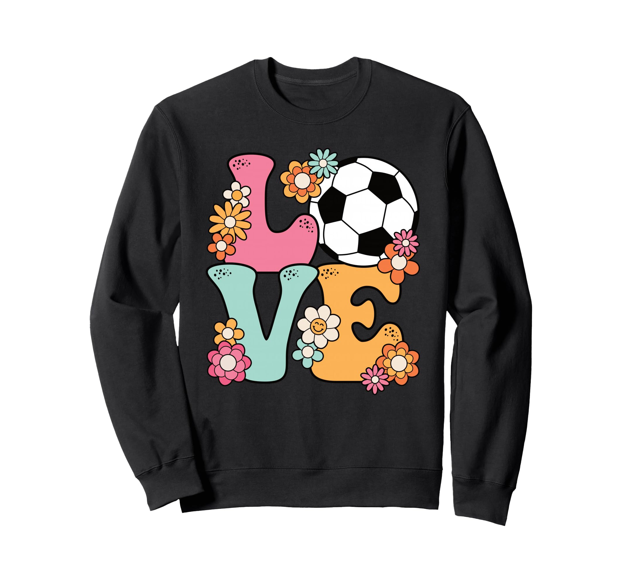 Groovy Soccer Love Soccer Lover Sweatshirt - Casual Everyday Wear Unisex