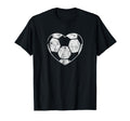 Soccer Ball Heart Shape Mom Parent T-Shirt - Custom Art Print for Adults