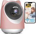 Indoor Camera, Cameras for Home Security,Home Cameras Indoor for Baby&Pet Monitoring,Night Vision,Smart Motion Tracking, Pan360° & Tilt 180°, 3MP Wi-Fi Two-Way Audio （Pink