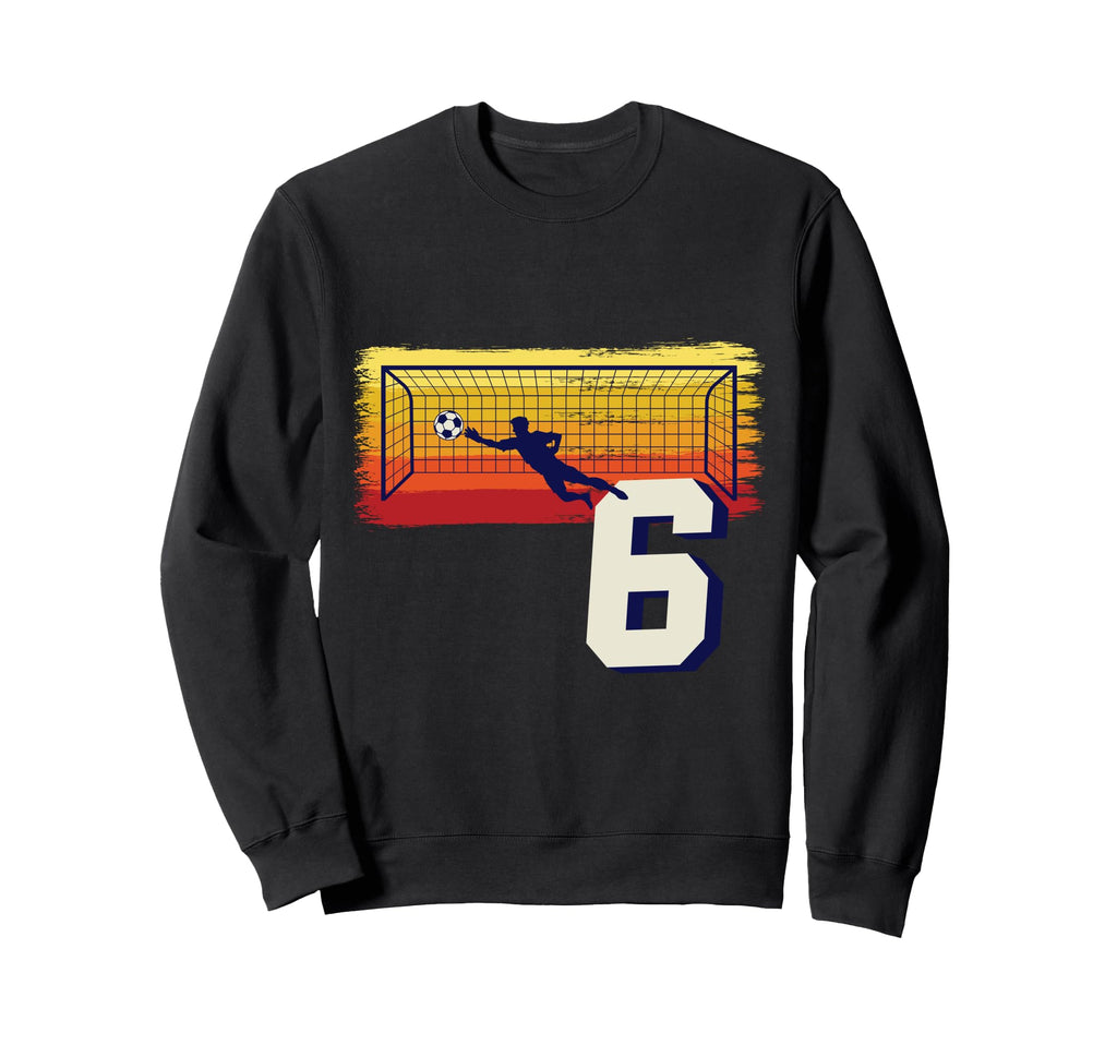Football Goalkeeper 6Th Birthday Sweatshirt - Minimalist Print Unisex