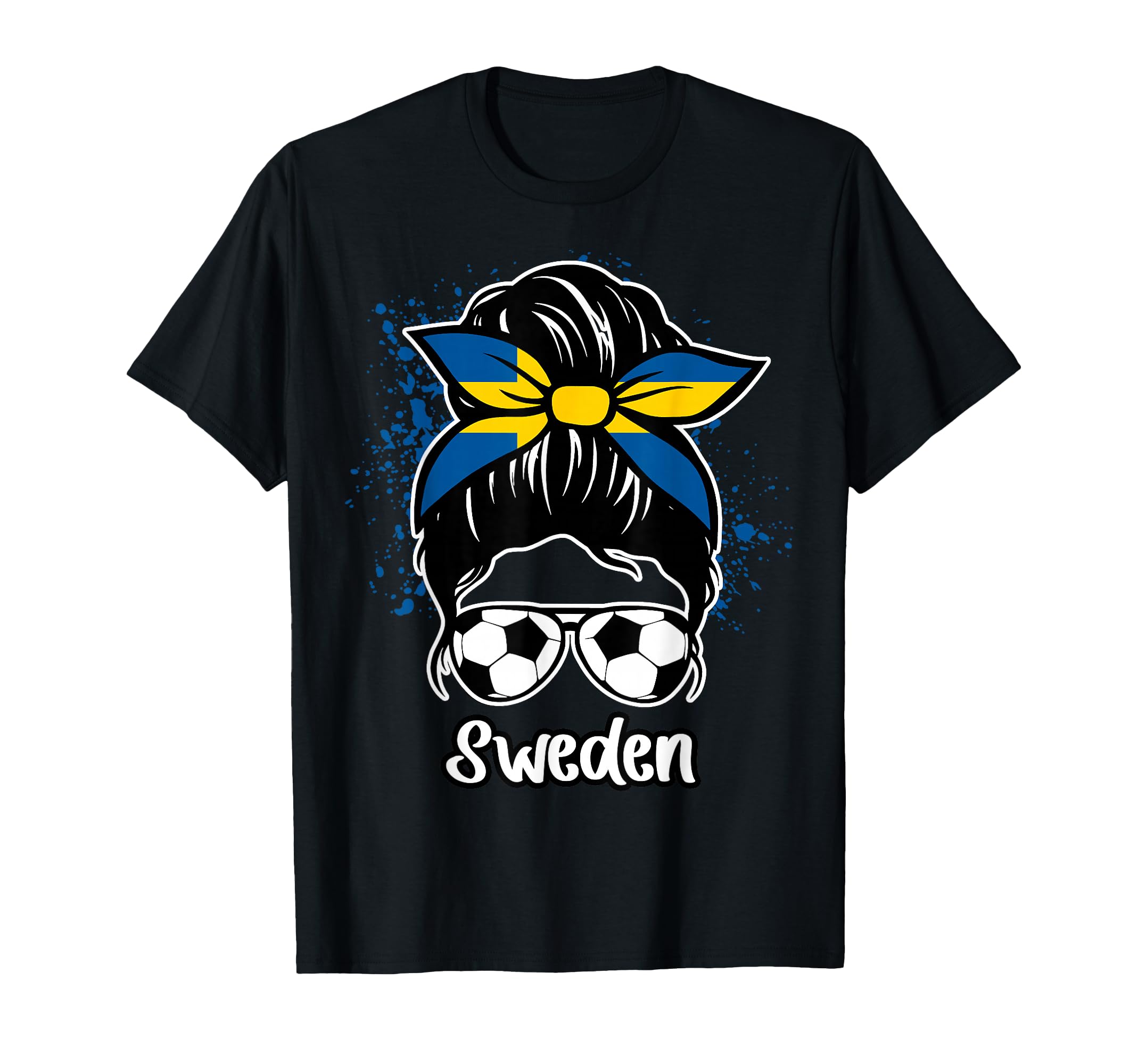 Sweden Football Game Player Soccer Fan T-Shirt - Graphic Print Unisex