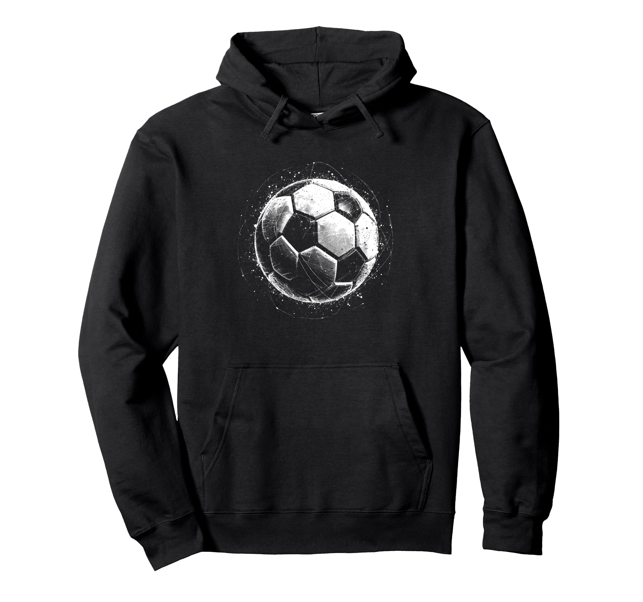Soccer Ball 3D Wireframe Soccer Lover Hoodie - Unique Graphic Men Women