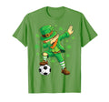 Dabbing Leprechaun Funny Soccer St T-Shirt - Aesthetic Graphic Unisex