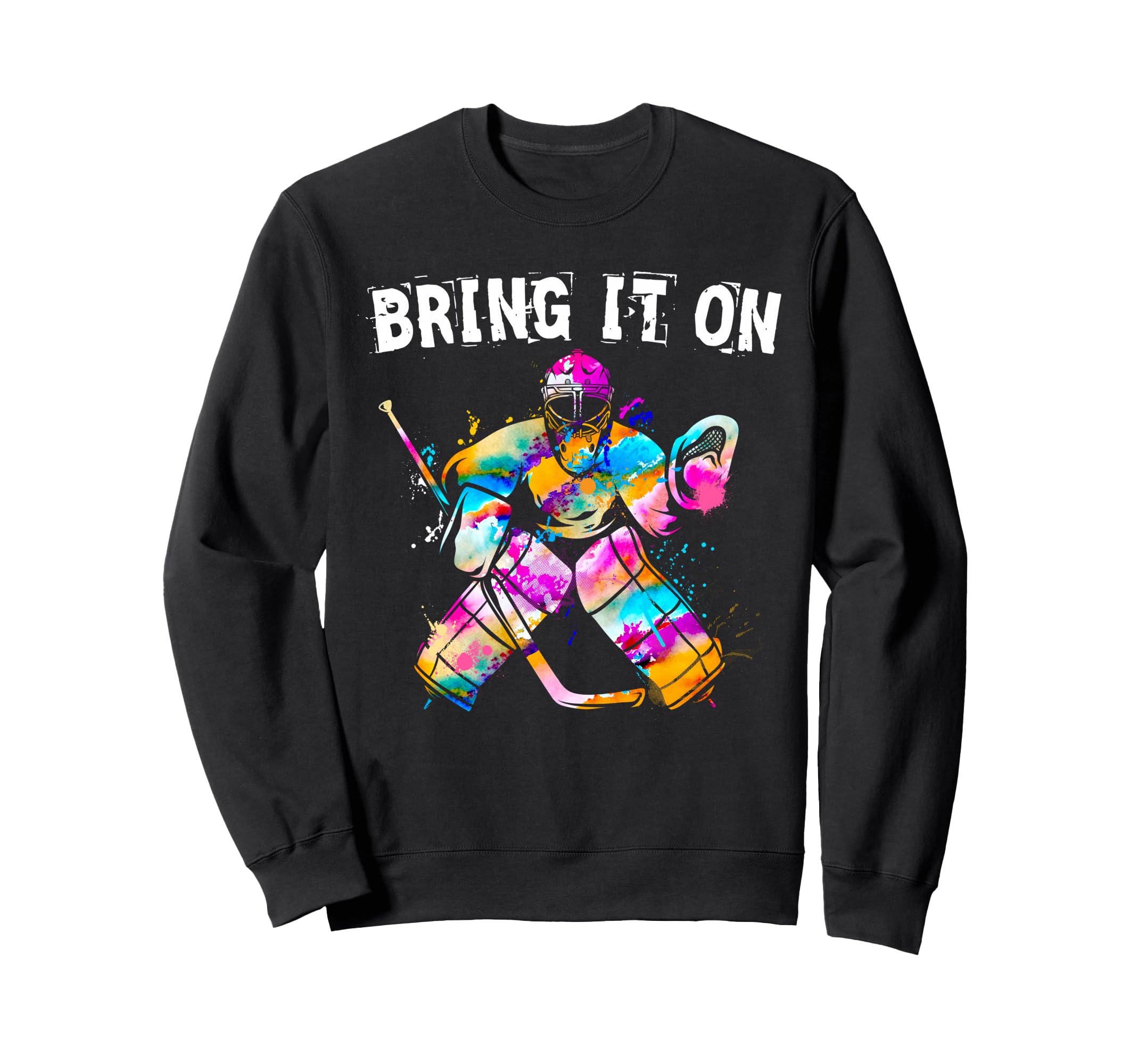 Ice Hockey Player Goalkeeper Ice Sweatshirt - Unique Graphic for Adults